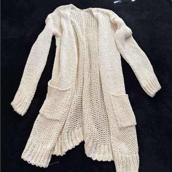 Free People Cream Open Knit Cardigan - Picture 7 of 10